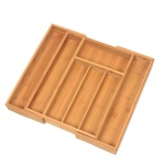 expandable bamboo cutlery tray