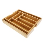 expandable bamboo cutlery tray