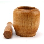 wood mortal & pestle set