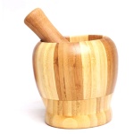 bamboo mortal & pestle set