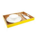 colored bamboo serving tray