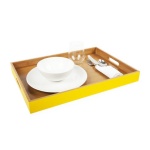 colored bamboo serving tray