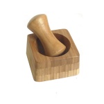 bamboo mortal & pestle set