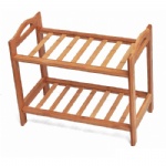 2 tier bamboo shoe rack