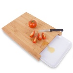 bamboo cutting board with tray