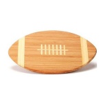 football shaped bamboo cutting board